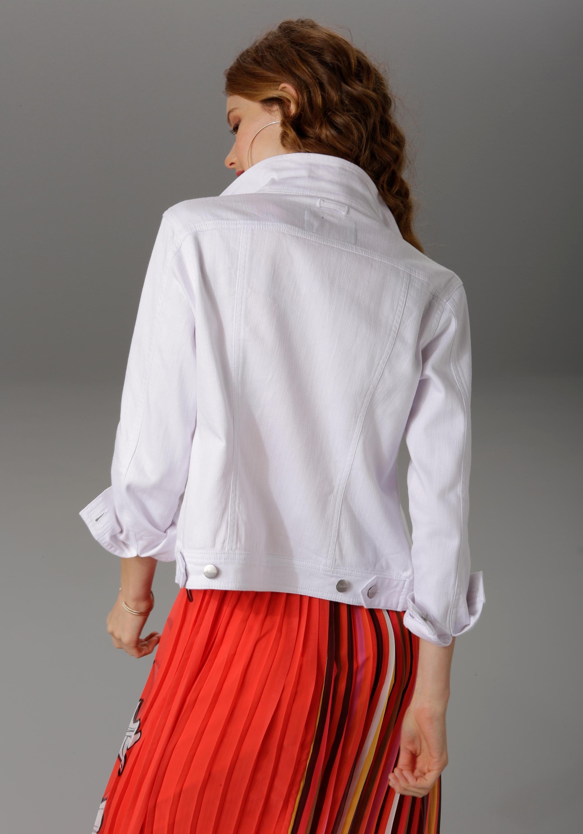 Aniston CASUAL Jeansjacke in zartem Pastell