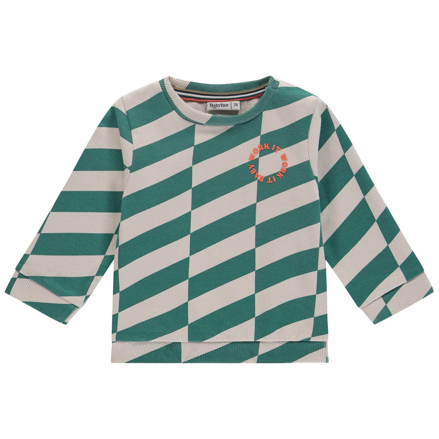 Babyface sweater lange mouwen strepen groen