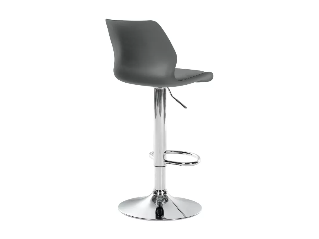 Lot de 2 Tabouret de bar - Plastique - Gris - Gilbert