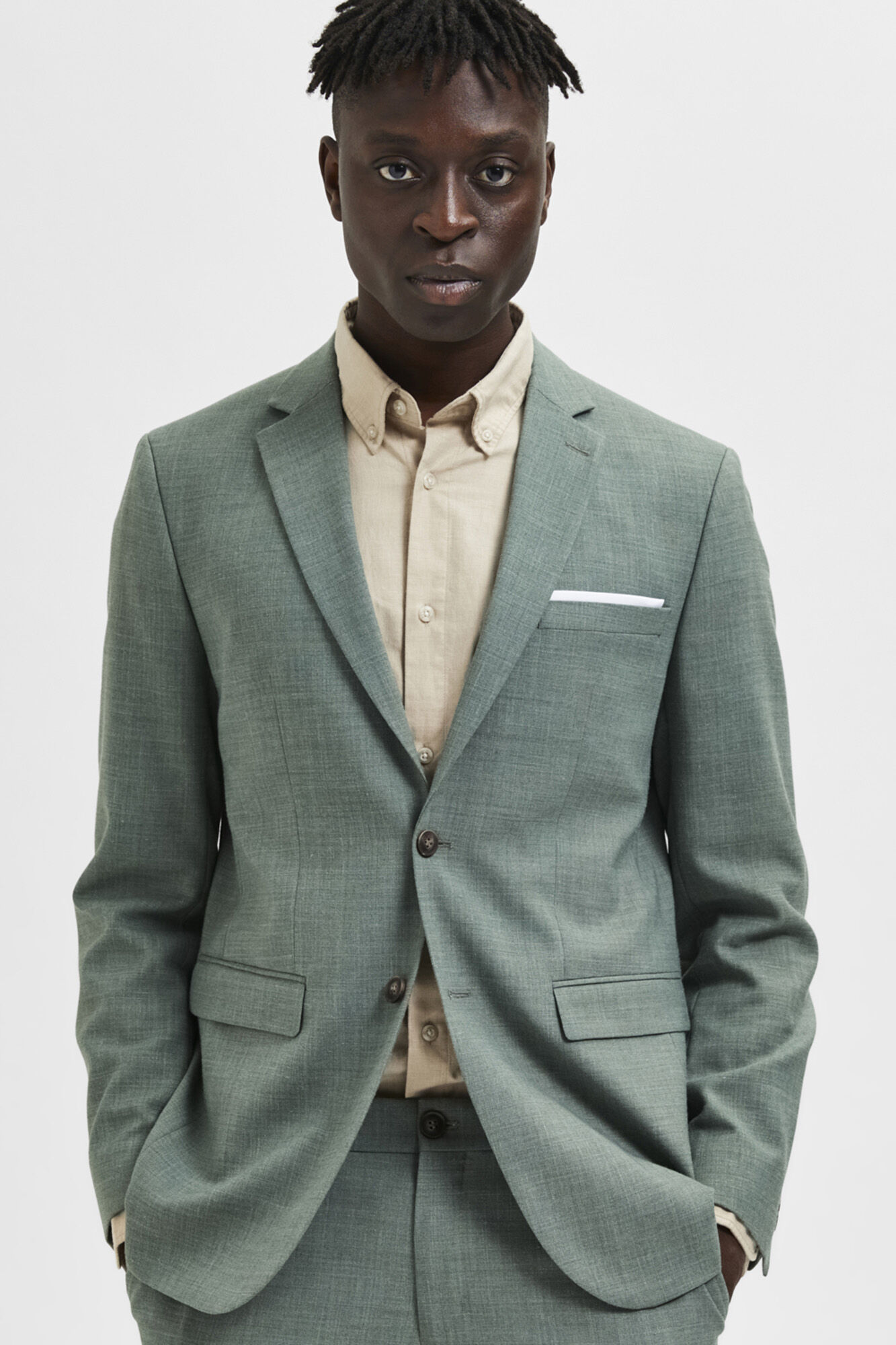 Americana de Linho Slim Fit - Verde