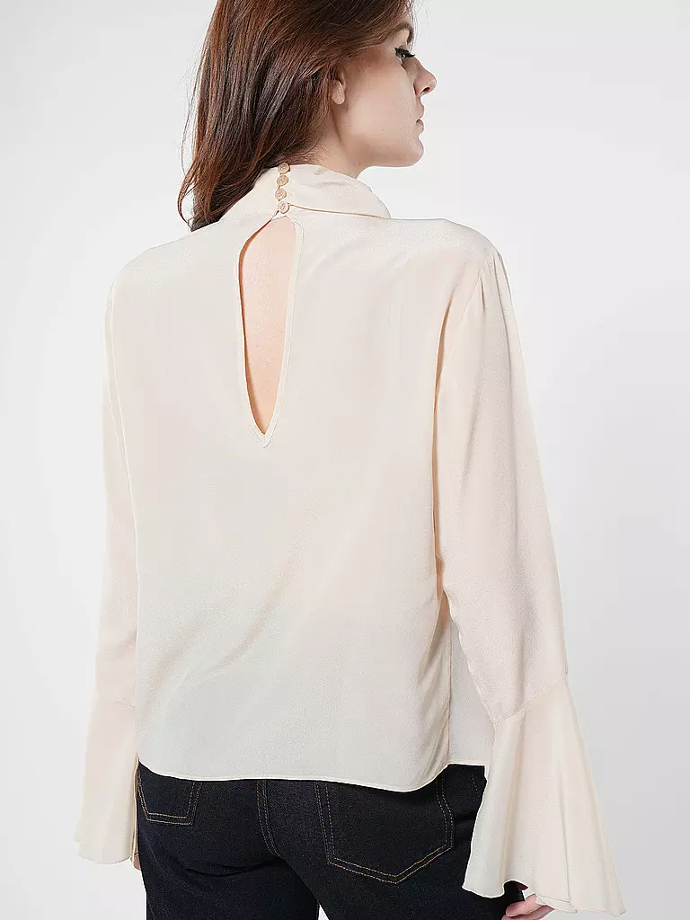 LIU JO Seidenbluse TUNICA DRAPPEGGIATA beige