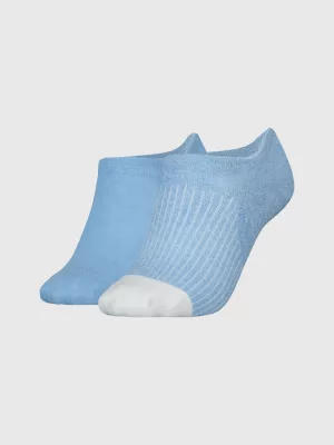 Pacote com 2 pares de meias caneladas listradas