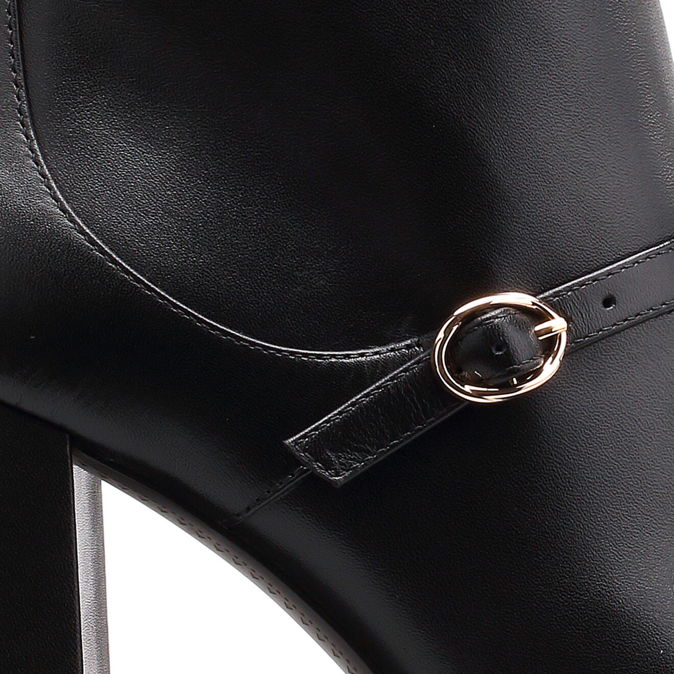 What For Bottines en Cuir Andréa noires - Talon 9.5 cm
