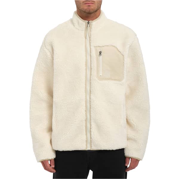 Veste polaire snowboard VOLCOM MUZZER FUZZAR ZIP DIRTY WHITE