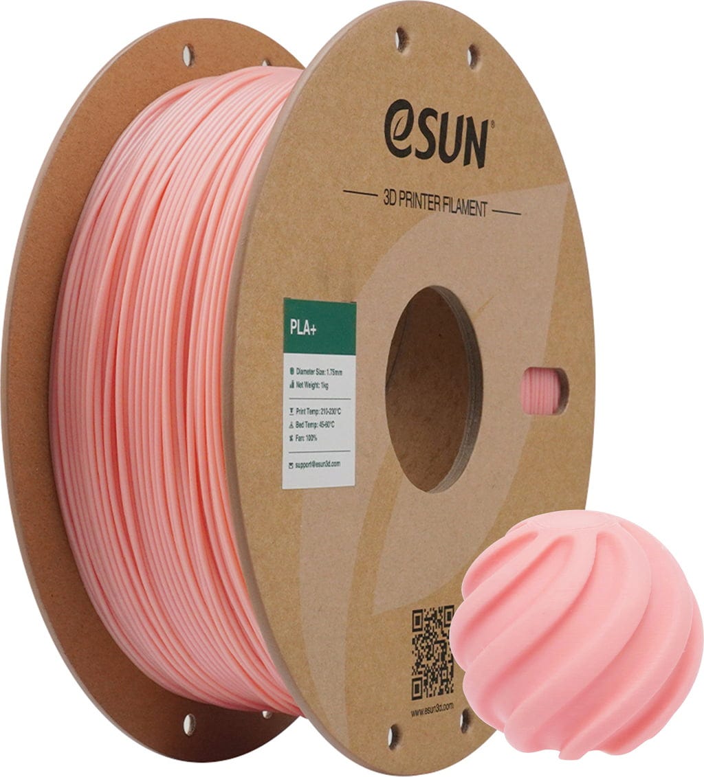 eSUN  PLA+ Soft Pink, 1,75 mm / 1000 g    PLA-Filament mit verbesserten physikalischen Eigenschaften in Soft Pink