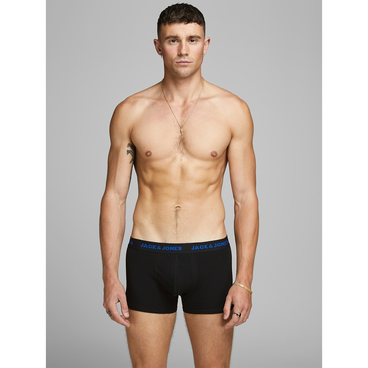 JACK & JONES<br>Conjunto de 7 cuecas boxer lisas