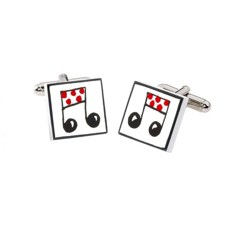 Boutons de manchette, notes rouges
