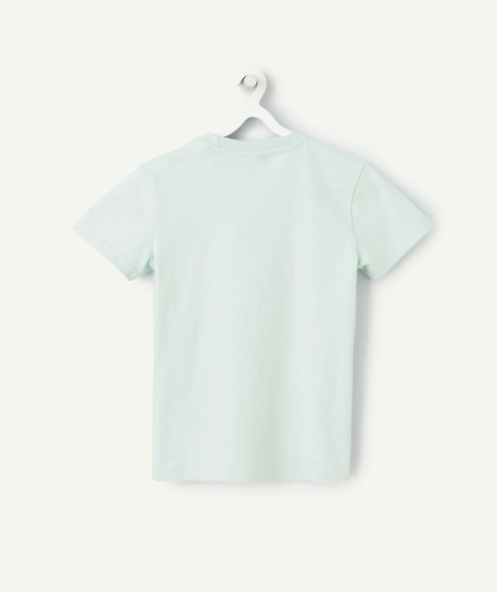 T-SHIRT GARÇON EN COTON BIO VERT SANTA MONICA COLORÉ