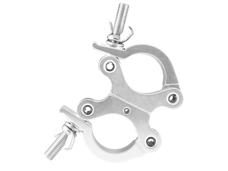 BeamZ Clamp BC50-200D 48-51 mm Silber Aluminium-Klemme mit Schwenkkupplung