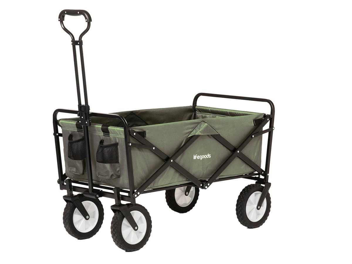 LifeGoods 70KG bolderkar 94L - Green