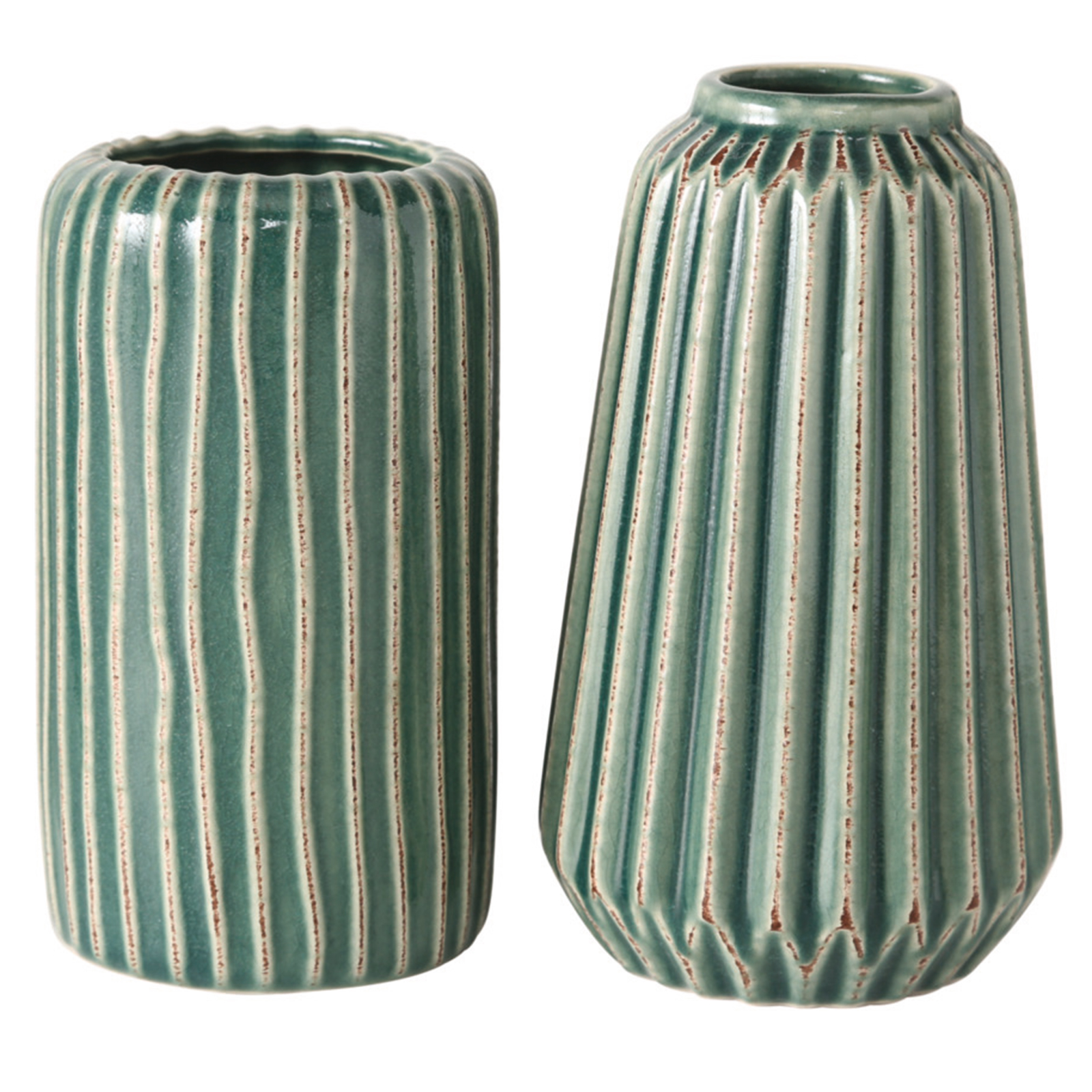 Vase - grün - sortiert - 15 cm
