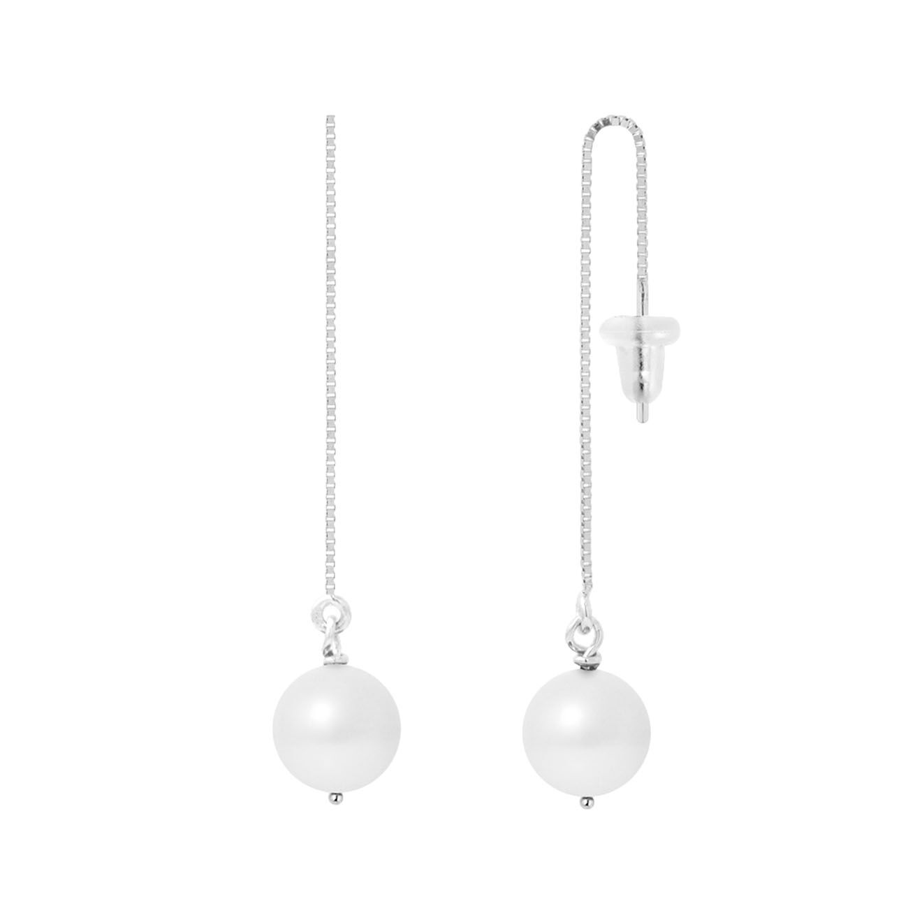 Mitzuko Boucles d'oreilles Argent Perles d'Eau Douce blanches