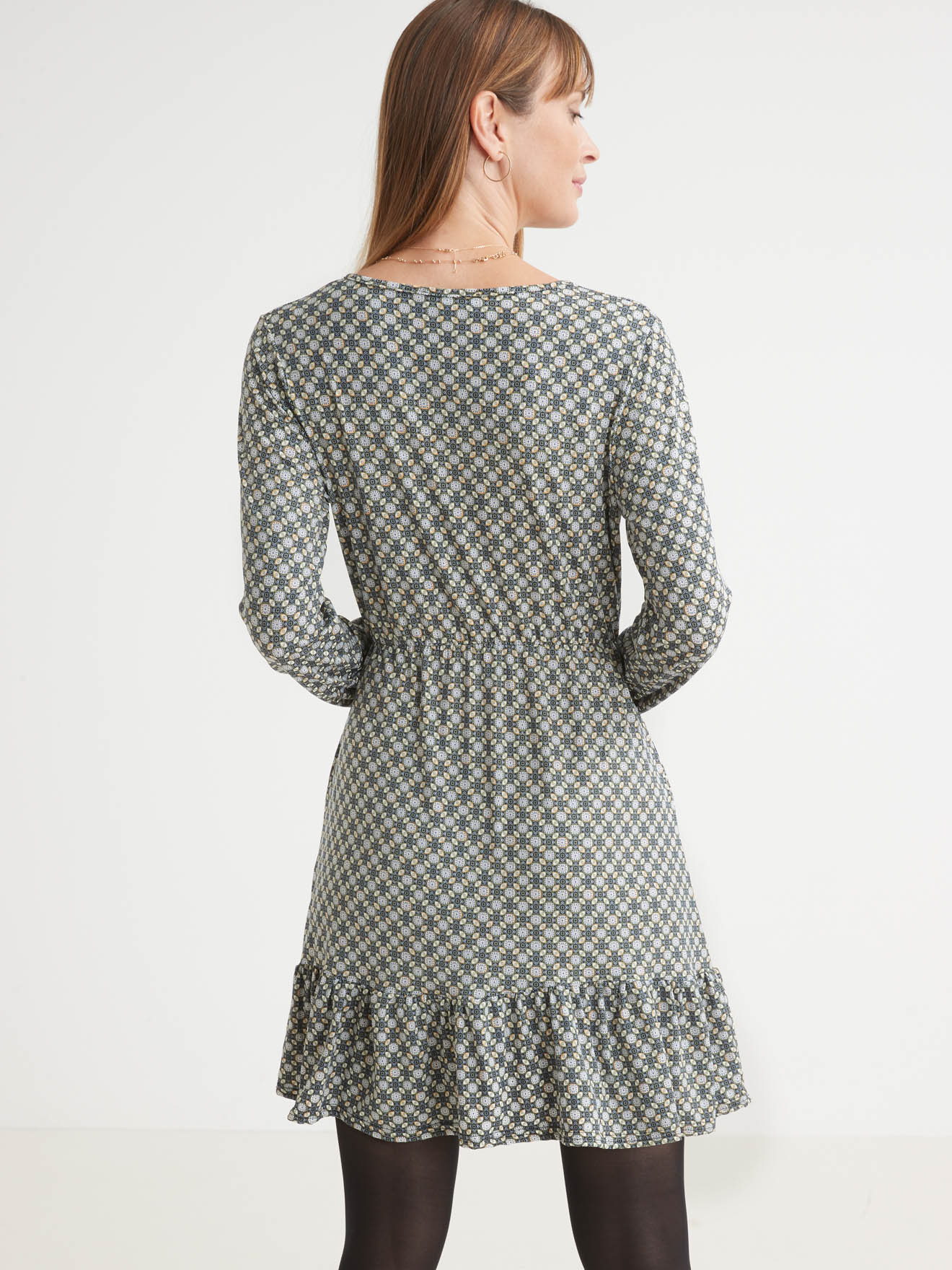 Robe en maille effet cache-coeur