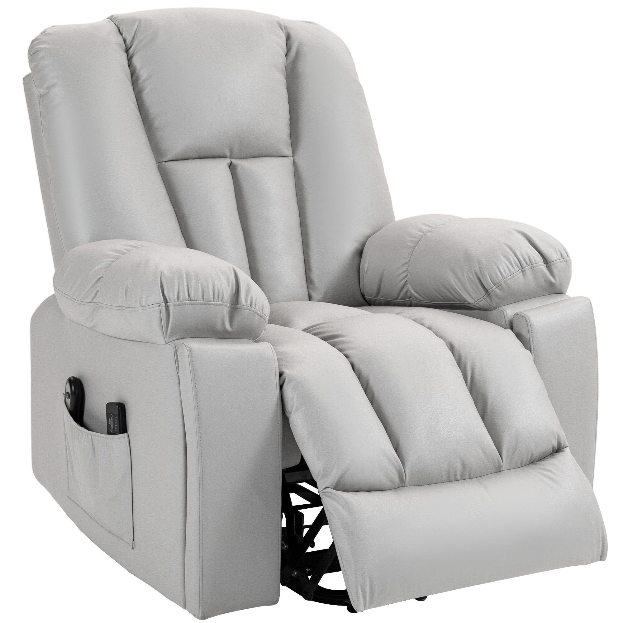 HOMCOM Fernsehsessel mit Aufstehhilfe grau 94L x 96B x 106H cm
