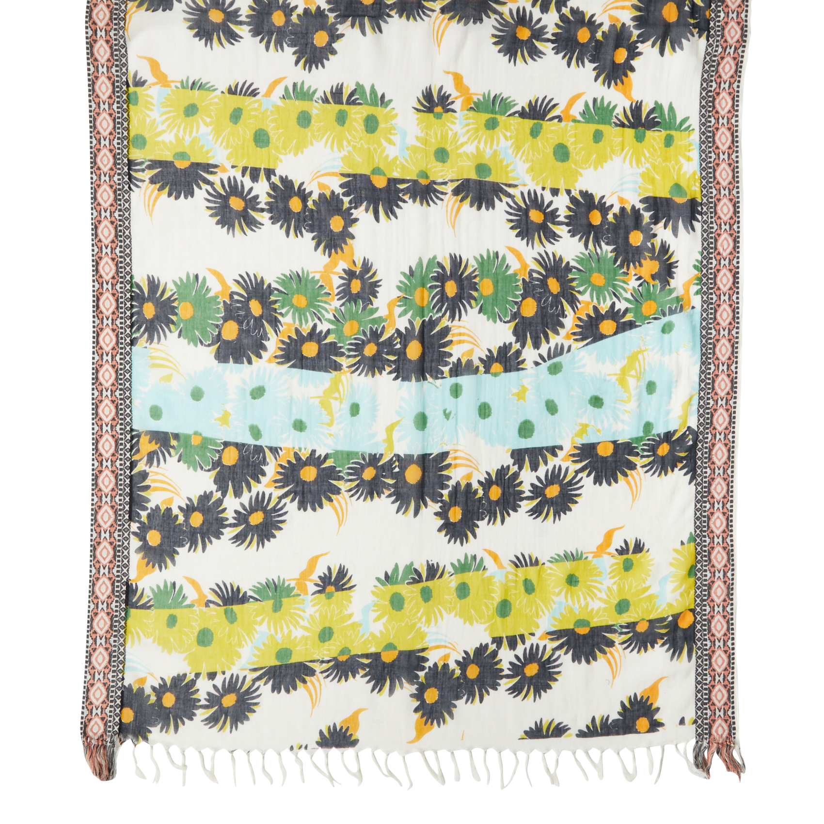 IRIS - Foulard imprimé en coton | Bleu