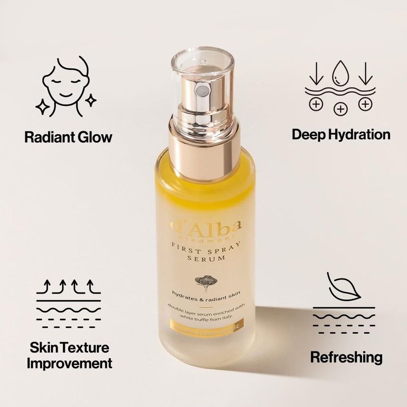 d'Alba - White Truffle First Spray Serum - Gezichtsspray - Vegan - Hypoallergeen