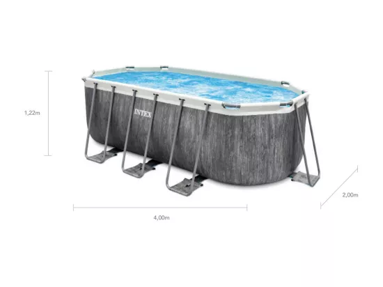 Piscine tubulaire Baltik ovale 4,00 x 2,00 x 1,22 m - Intex