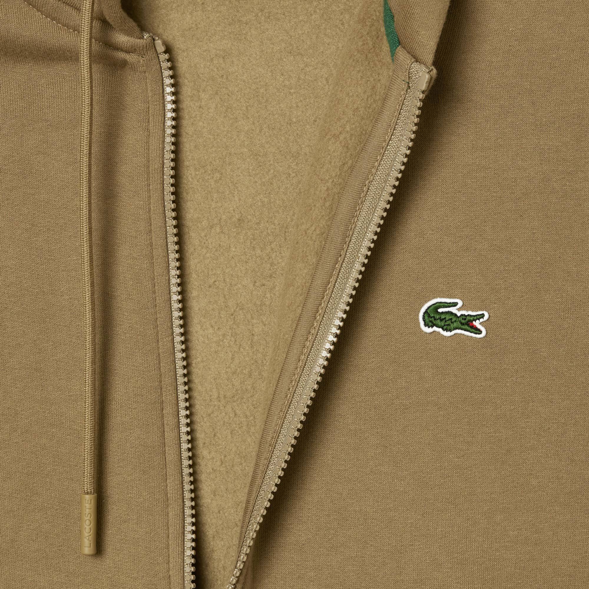 Herren Jogger Pulli mit Logo-Streifen und Reißverschluss Sweatshirts - Braun - Lacoste - Herren