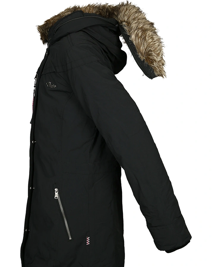 Winterparka TEISHA mit Kunstfellbesatz in schwarz