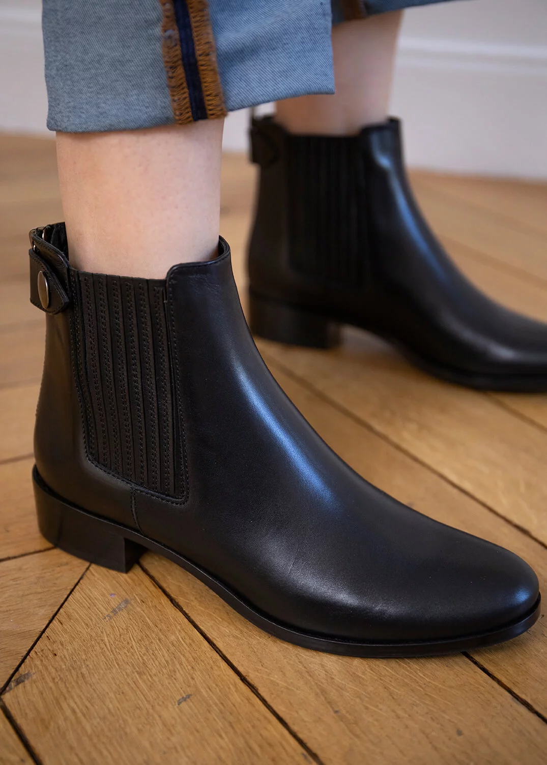 BOOTS ESQUIROL CUIR NOIR