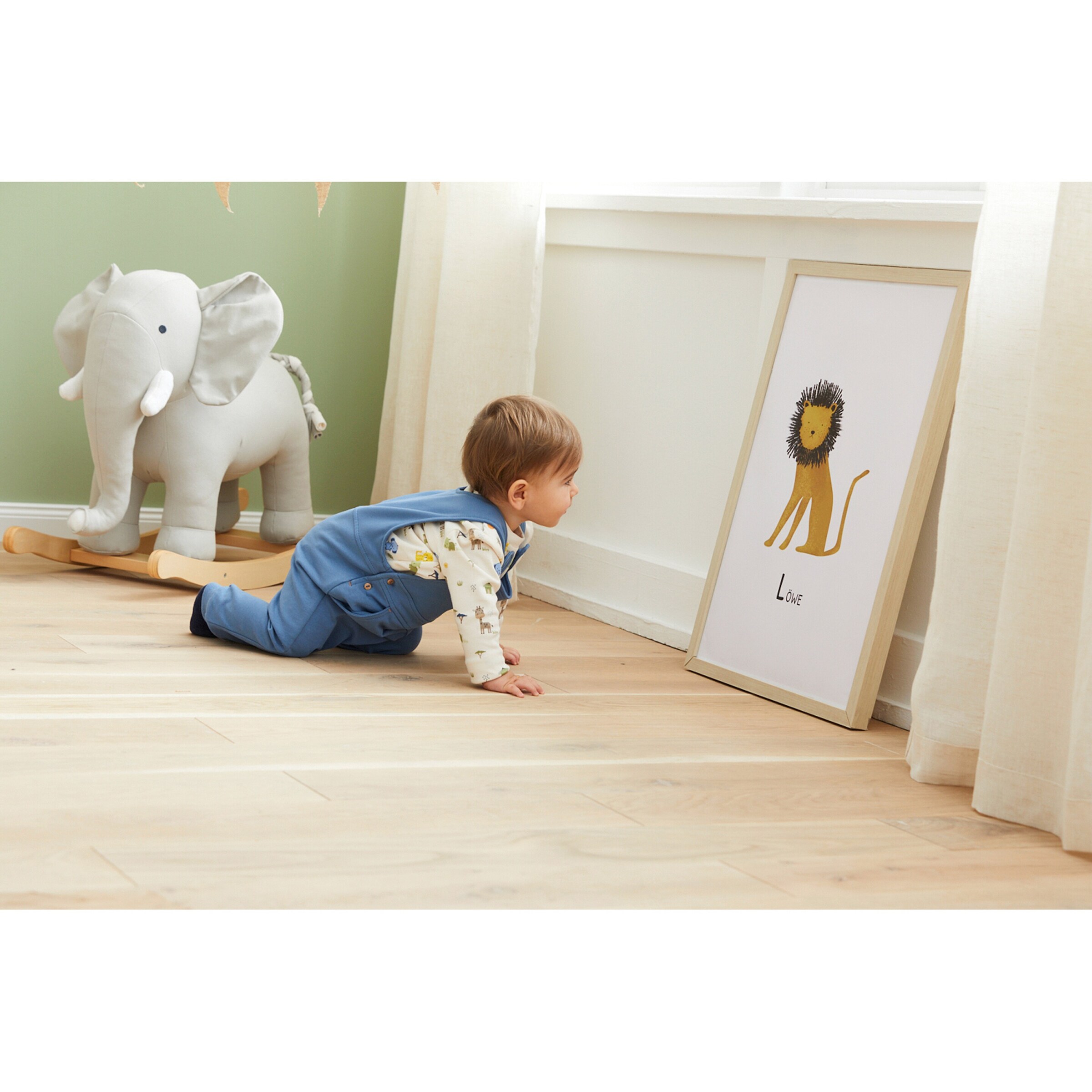 Bornino - Lieblinge 2-tlg. Set Latzhose und Shirt langarm blau/natur