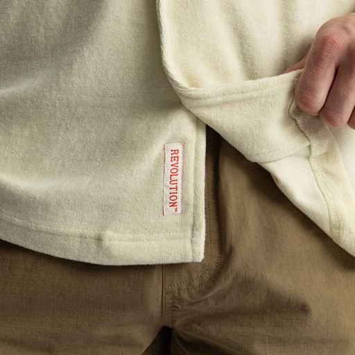 Revolution Terry Cuban Skjorte, Off White, S
