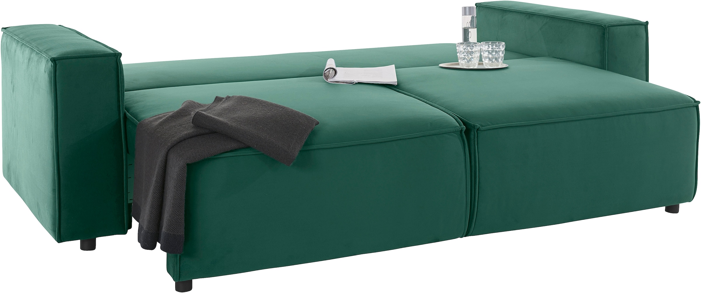 INOSIGN Schlafsofa »Marva« incl. Bettfunktion und Bettkasten, Federkern