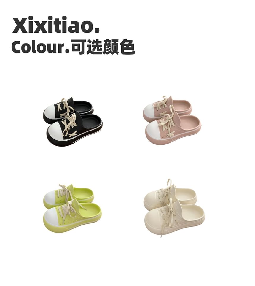 Honkizz - Platform Two Tone Mules