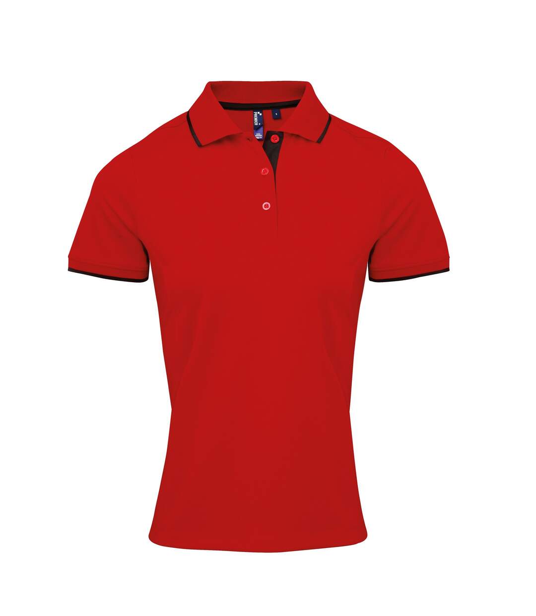 Premier Coolchecker - Polo sport - Femme (Rouge/Noir) - UTRW5519