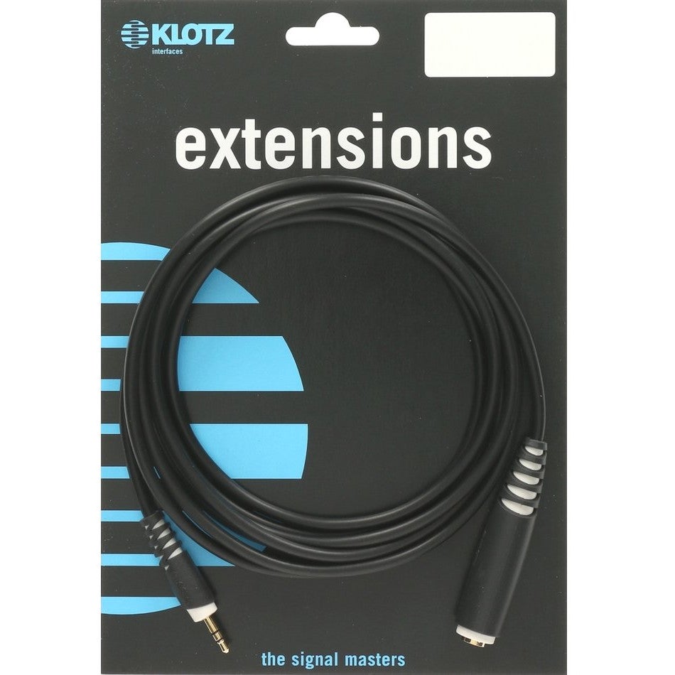 Klotz AS-EX30300 verlengkabel hoofdtelefoon 3.5mm - 6.35mm verguld 3 m