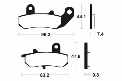 Plaquettes de freins Tecnium Performance métal fritté - MR135