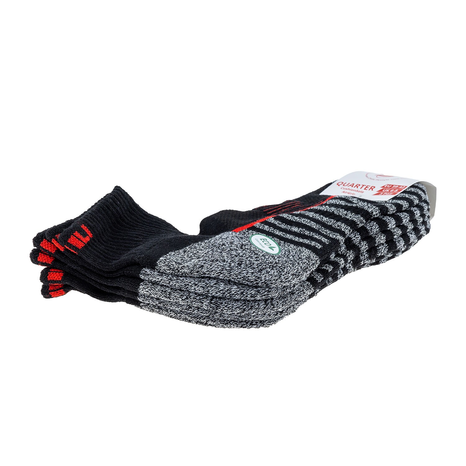 ChiliLifestyle CushionGrip Quarter Kurzschaft, 3 Paar, für Damen und Herren