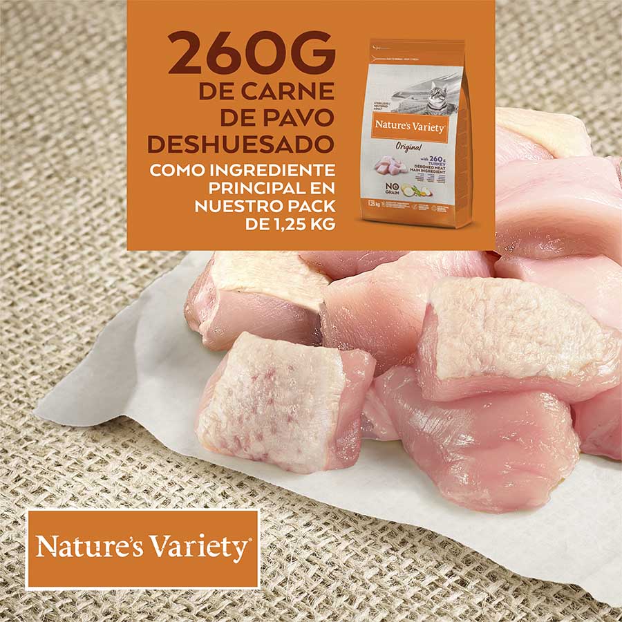 Nature's Variety Original Adulto Esterilizado Pavo pienso para gatos