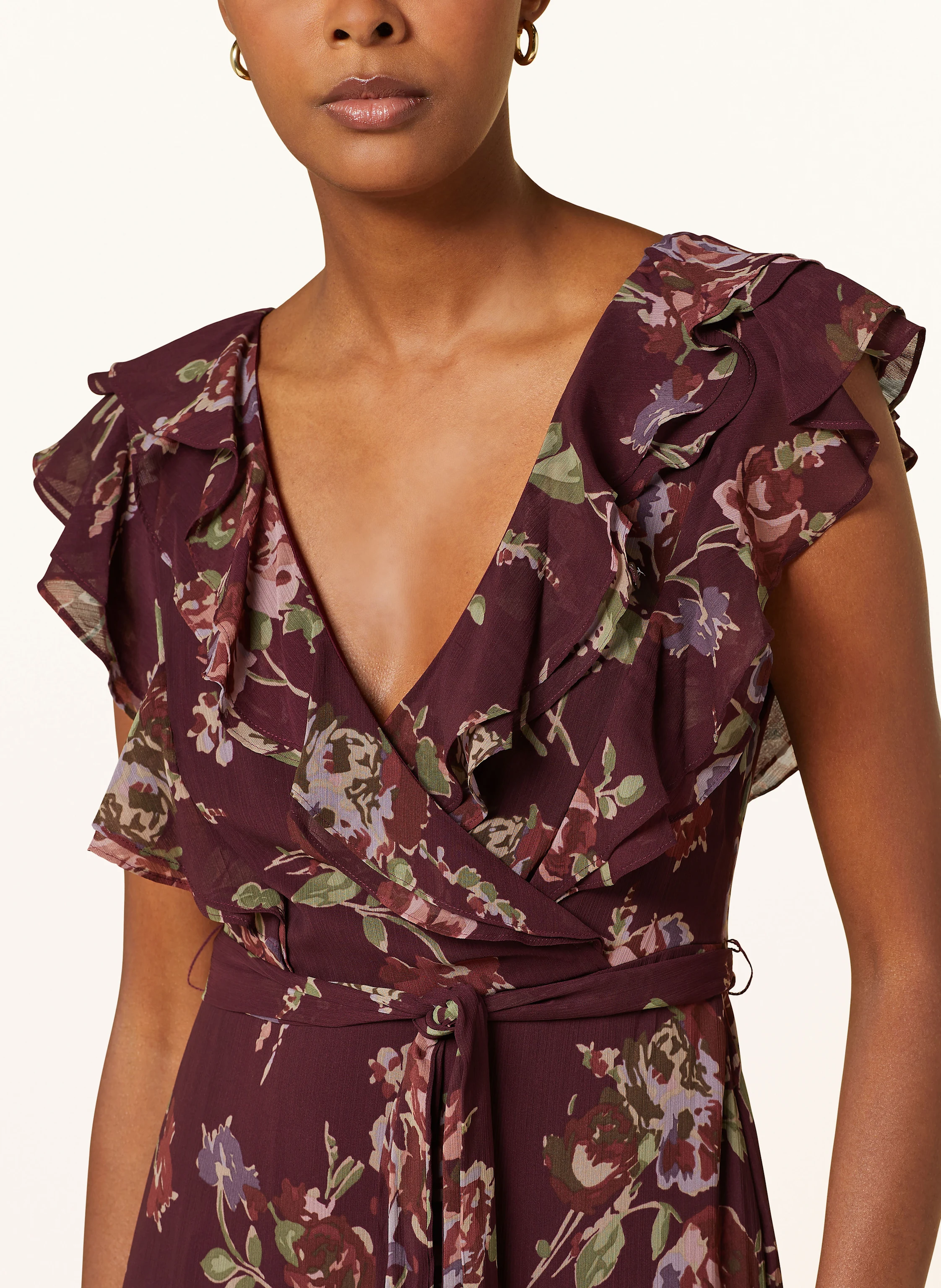 LAUREN RALPH LAUREN Kleid mit Cut-out und Volants