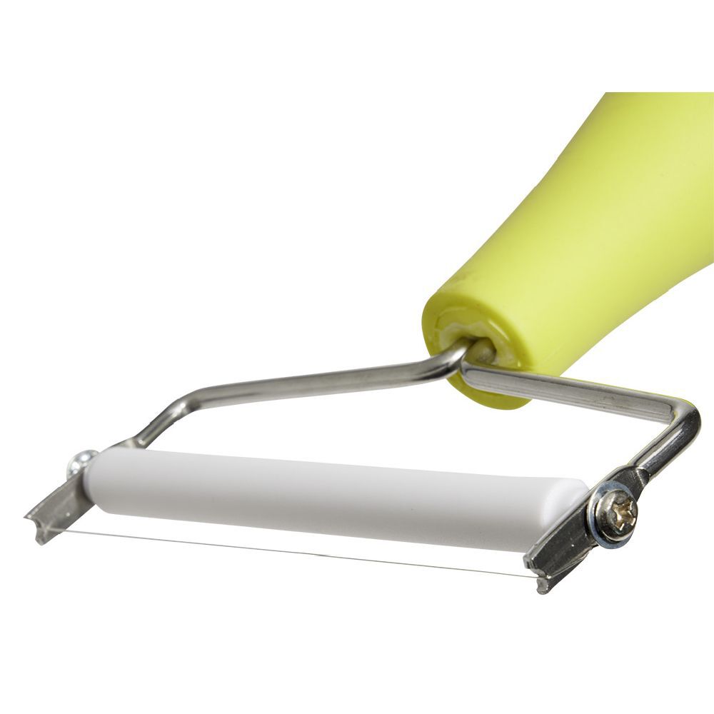 Coupe fromage en inox et plastique vert