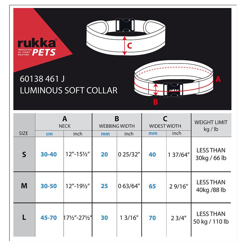 Collier réfléchissant Rukka Luminous Soft