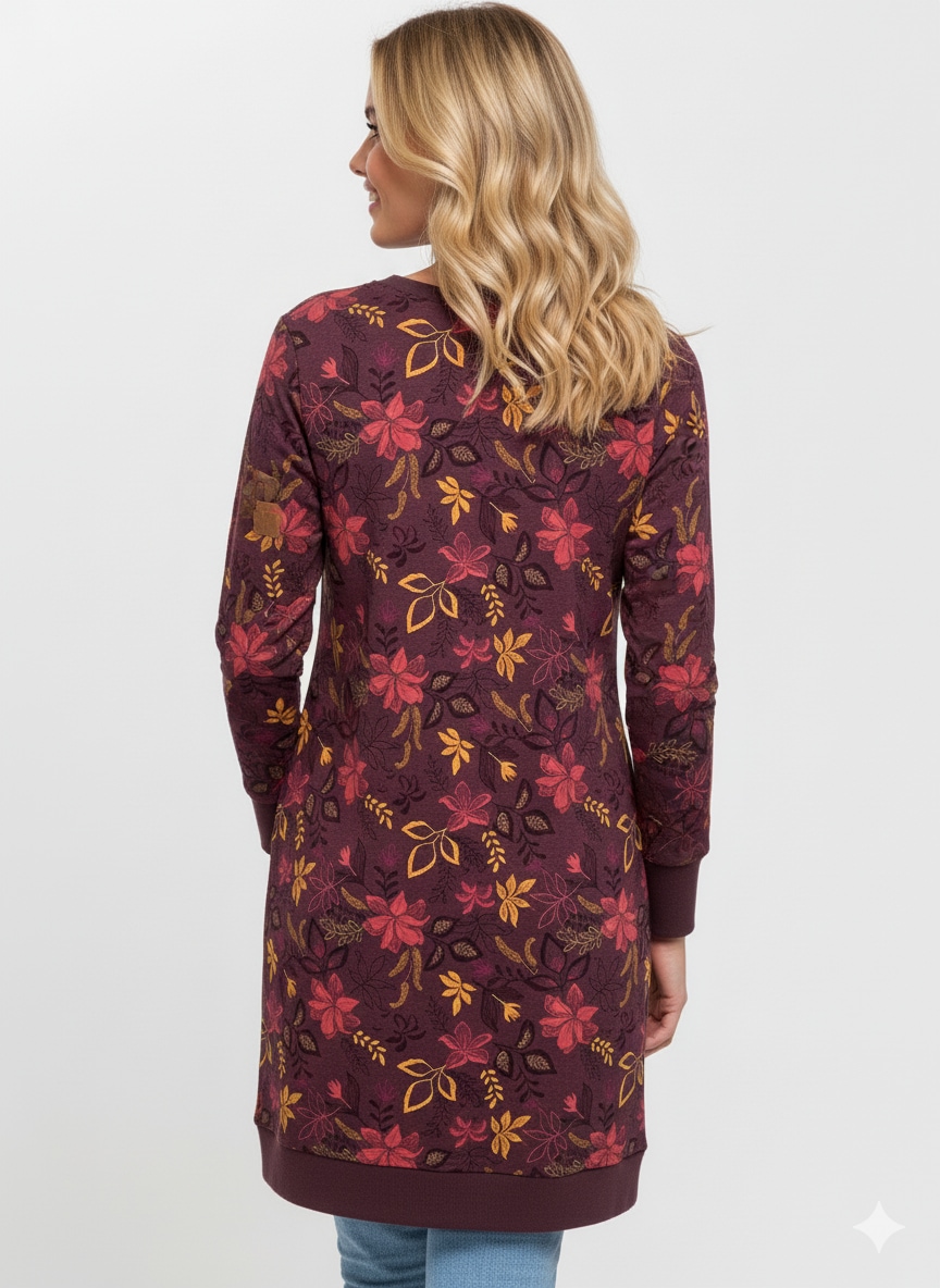 Ragwear Sweatkleid »MENITA FLOWERS O« Eingrifftaschen