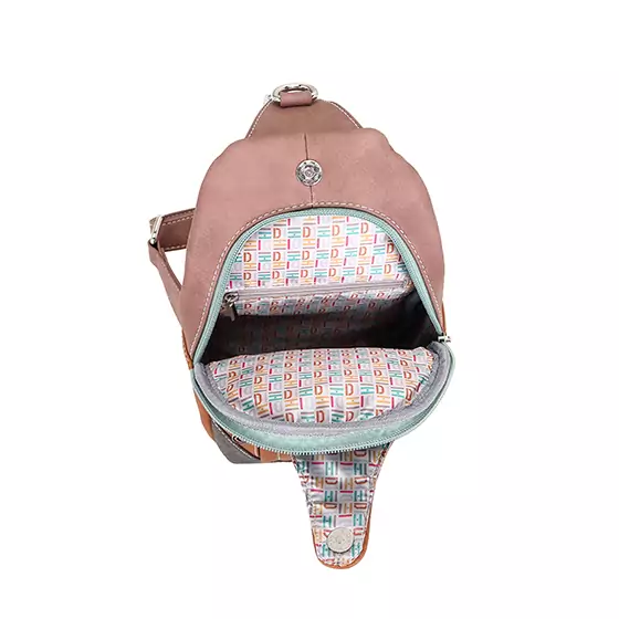 Hi-di-Hi Schouder/ Sling Bag Carol Lilac/ Cognac
