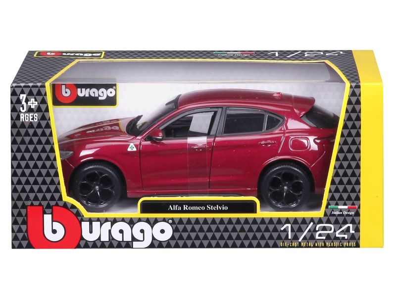BBurago Alfa Romeo Stelvio Rot 1:24 Sammlermodell im Massstab 1:24