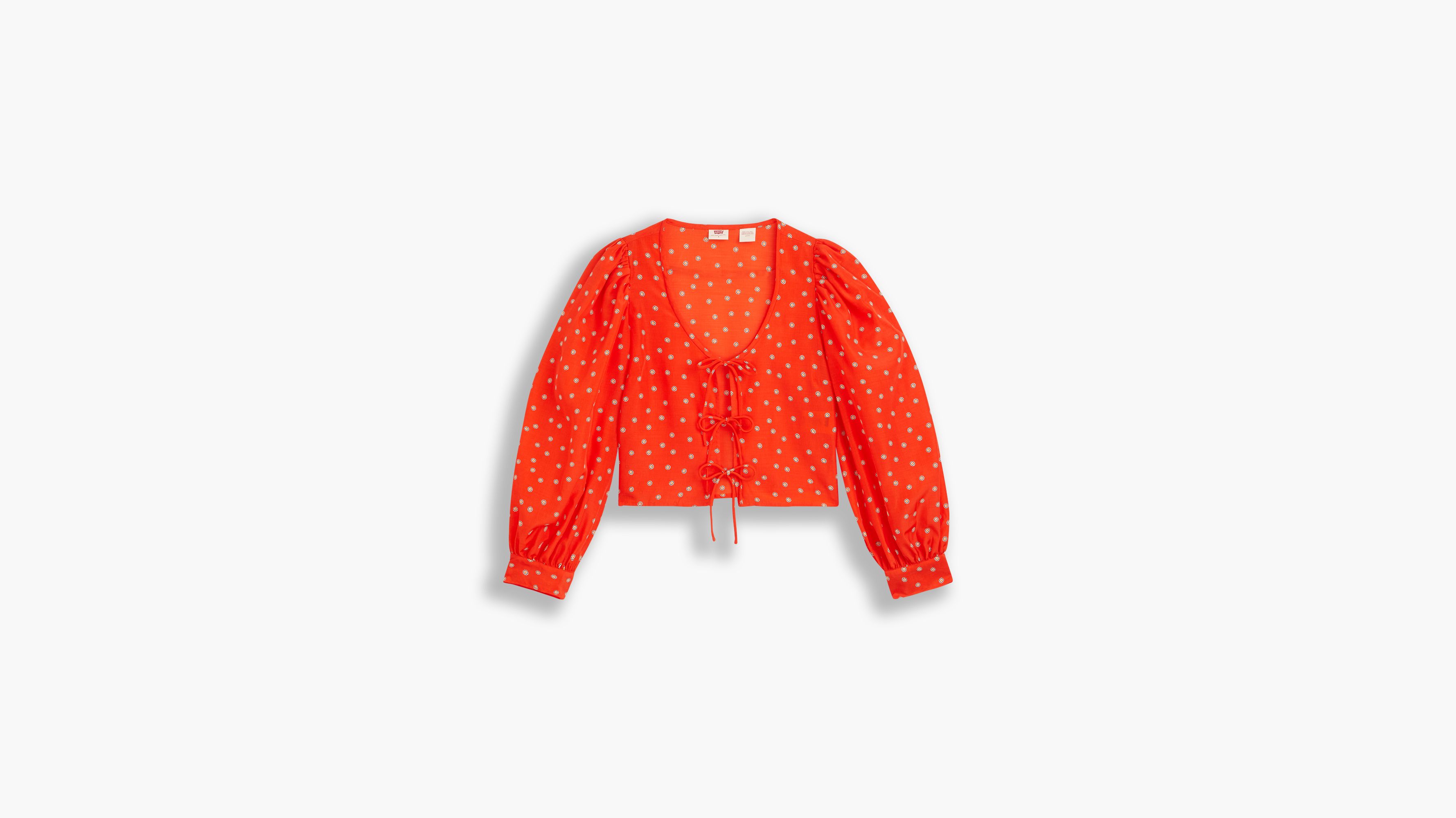 Blouse Fawn Tie - Enamel Orange - Orange