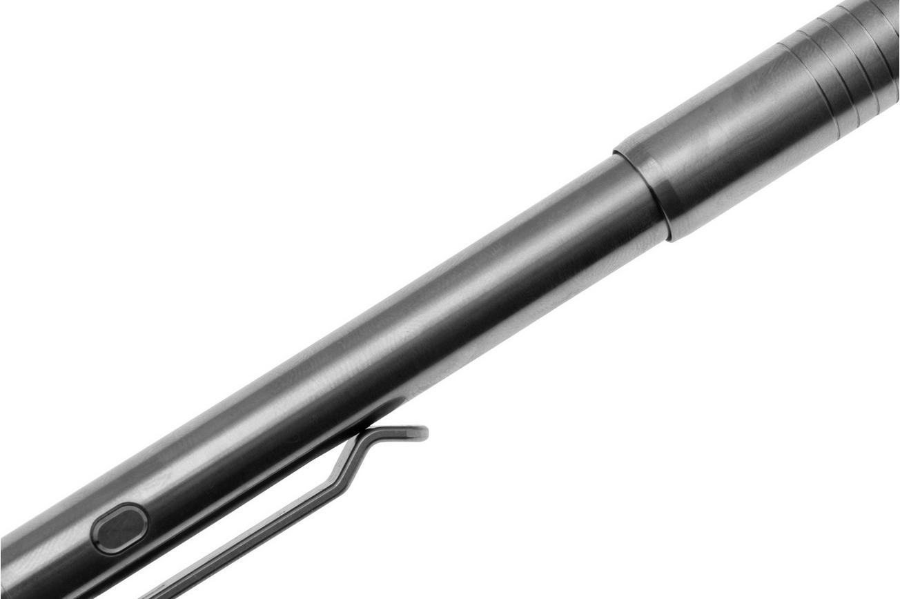 Big Idea Design Dual Side Click Pen DSC-RW Raw Titanium, auto adjusting everyday carry pen