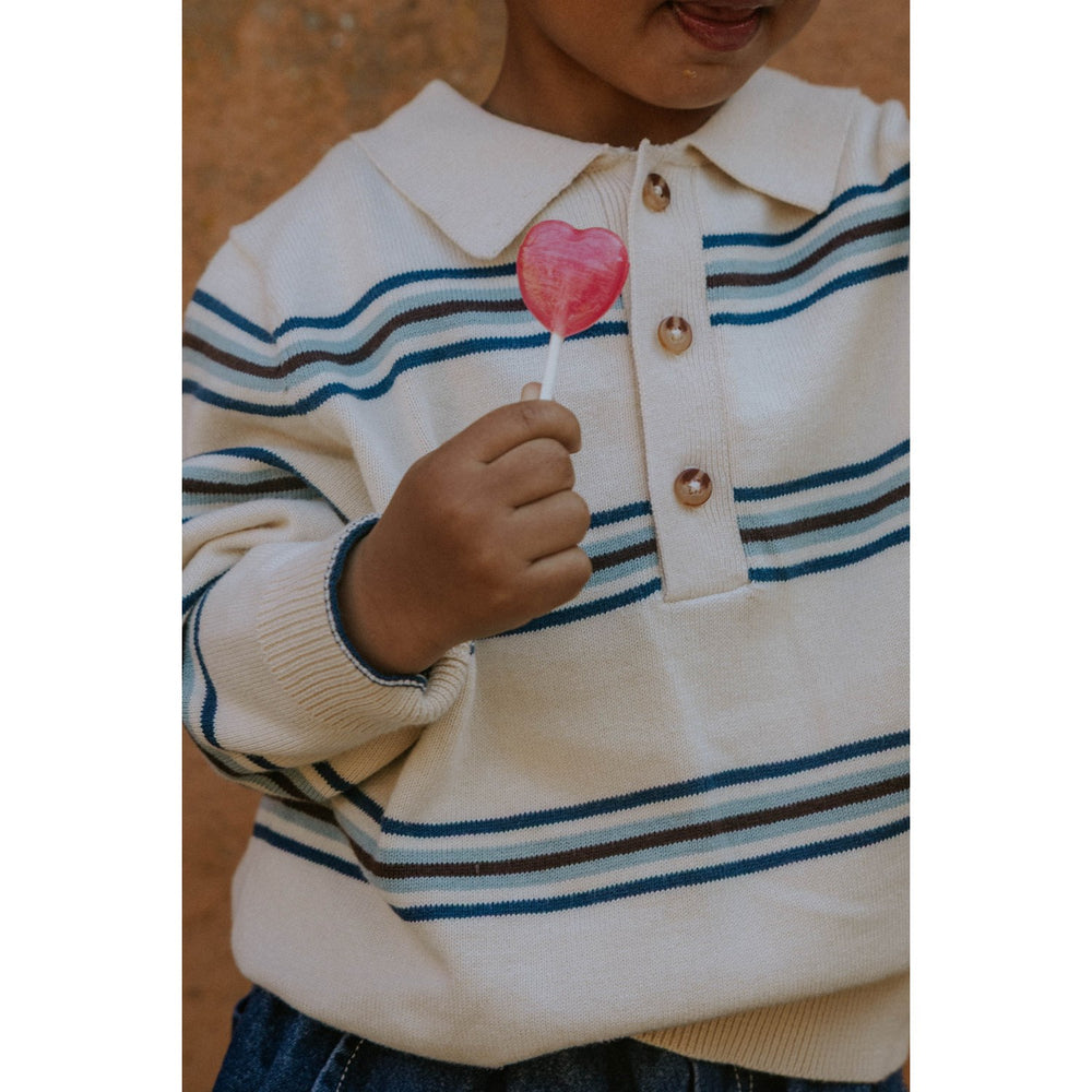 Køb Fliink Sandshell Stripe Benny Ls Polo
