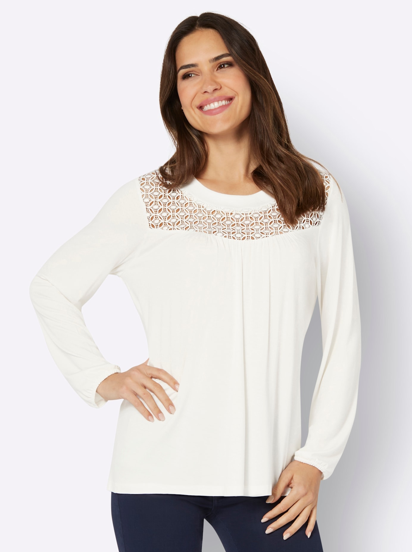 Classic Basics Spitzenshirt »Langarm-Shirt«, 1 Stk.