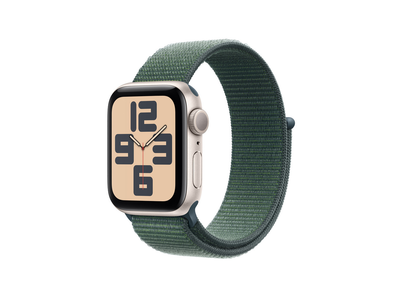 APPLE WATCH SE GPS 40MM LUZ DAS ESTRELAS COM BRACELETE LOOP DESPORTIVA VERDE LAGO