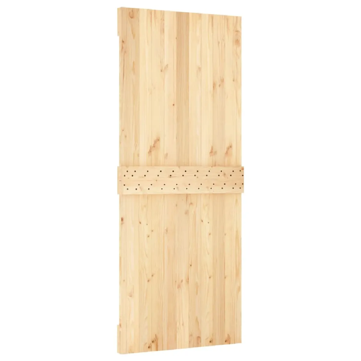 vidaXL Porte coulissante et kit de quincaillerie - 85x210 cm - Pin massif
