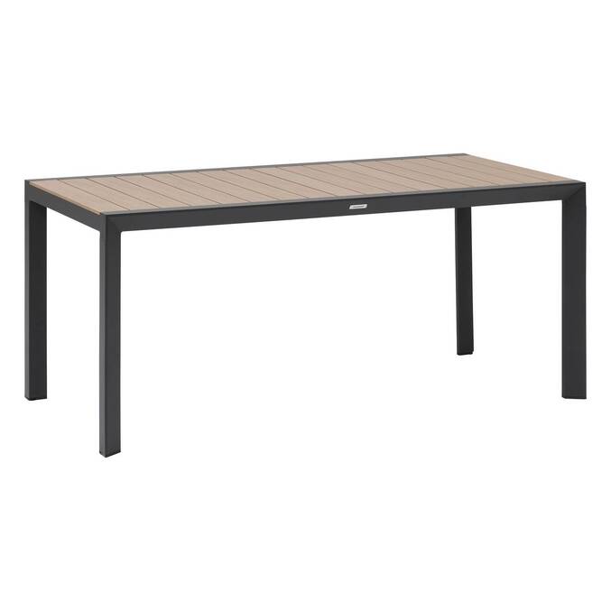 Table de jardin EVASION Effet bois Honey / Graphite