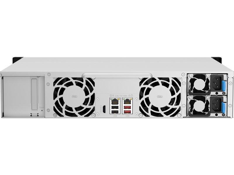 QNAP NAS TS-1264U-RP-8G 12-bay 2HE-Rackmount-NAS mit 12 Einschüben, unterstützt duale 2.5 GBE/-Konnektivität