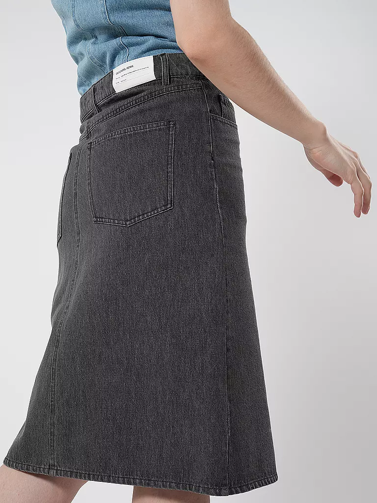 DESIGNERS REMIX Jeansrock Midi MILES schwarz