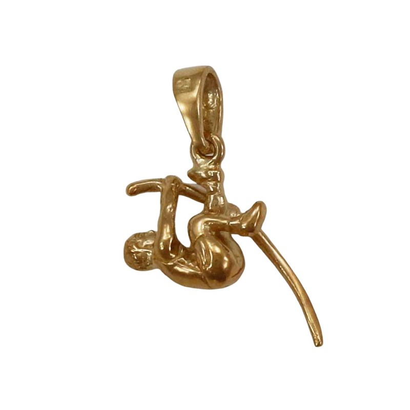 Pendentif athlétisme saut à la perche - Plaqué or
