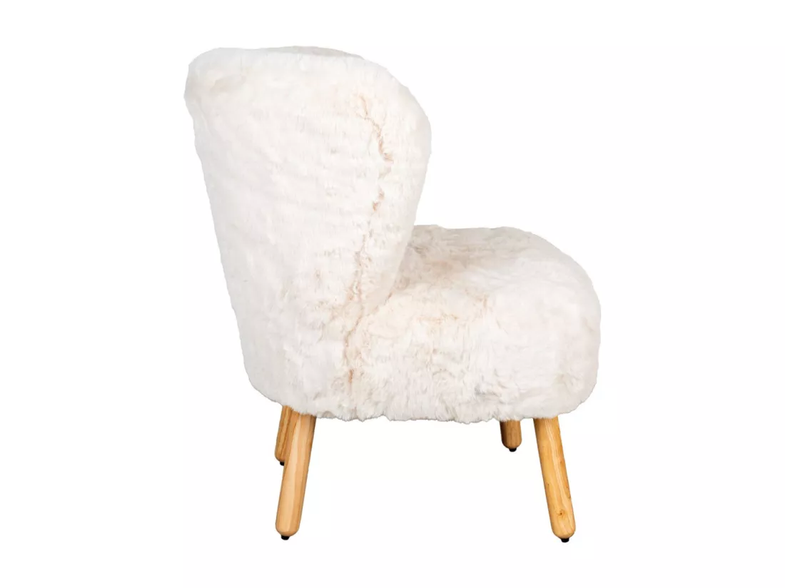 Fauteuil effet fourrure blanche Petit